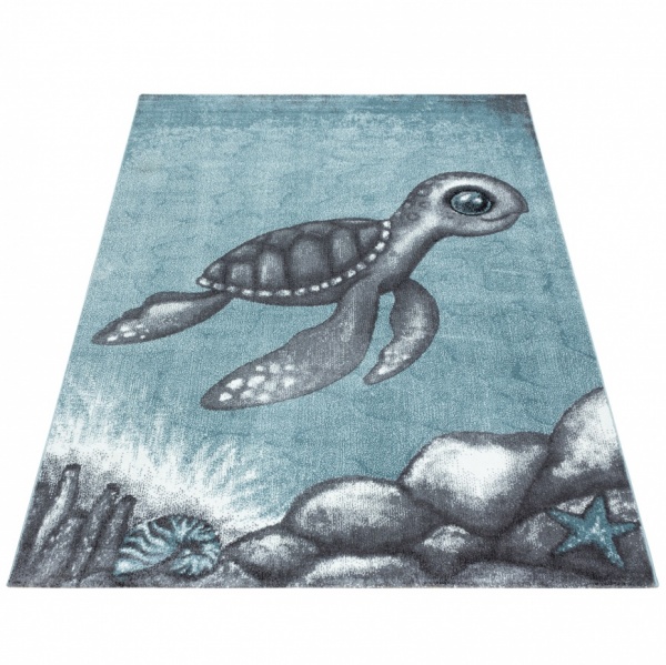 Bamby Kids Blue Turtle Rug